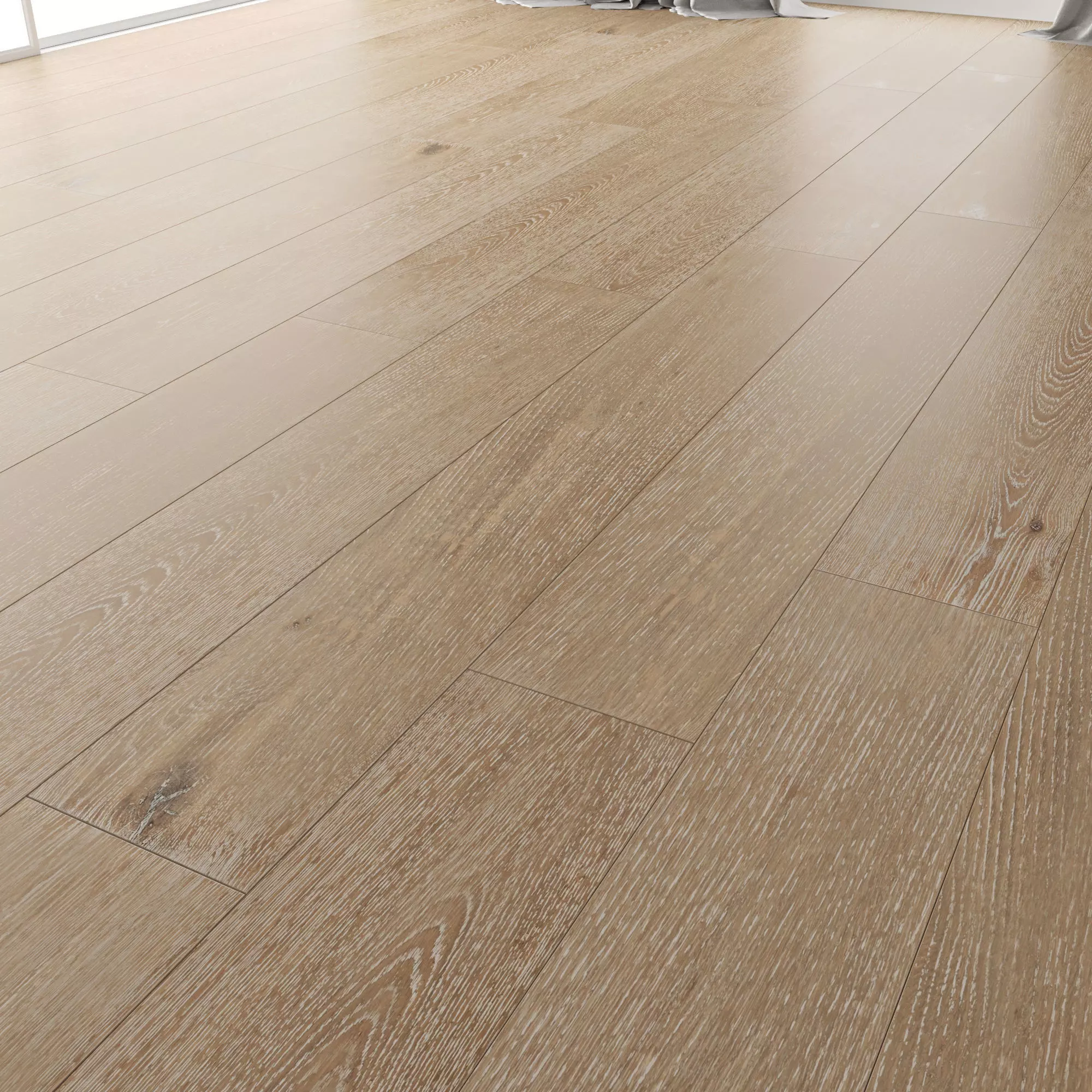 Wood floor Oak Malmo Brushed 3D model_0
