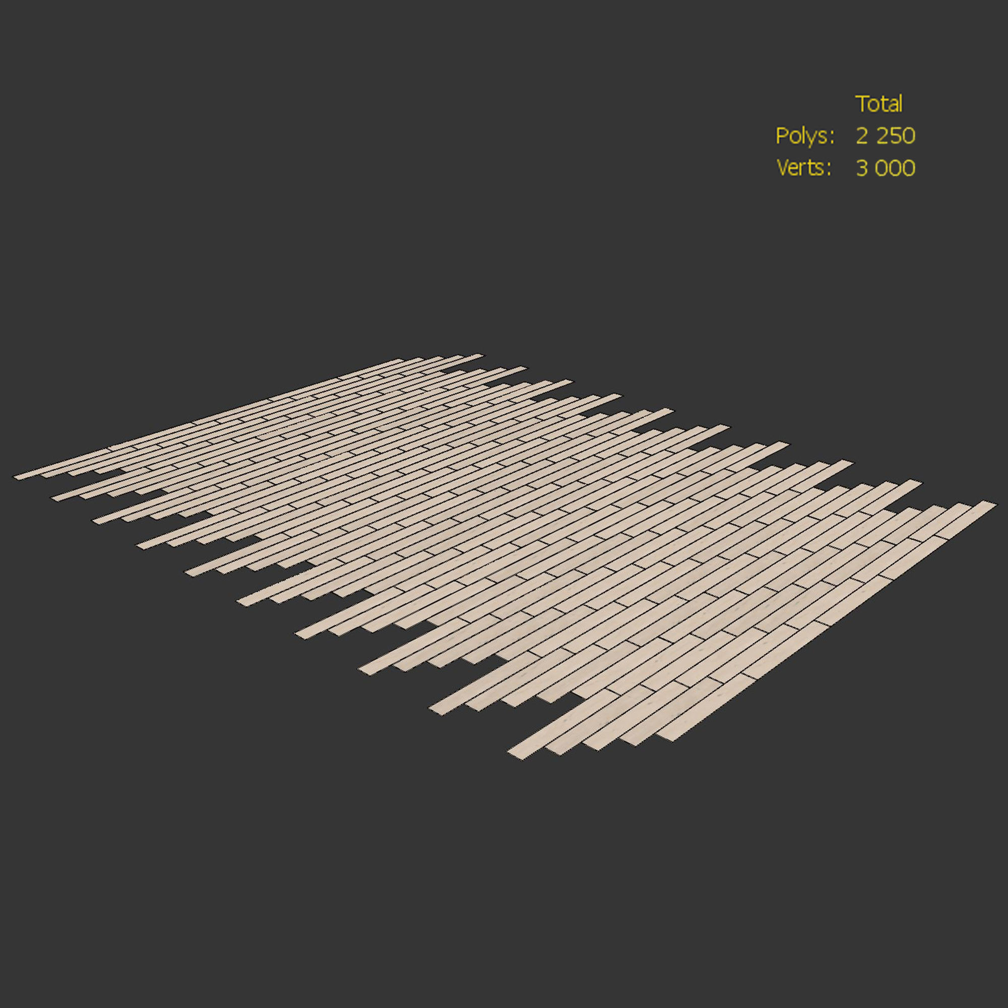 Wood floor Oak Merletto Brushed 3D model_3