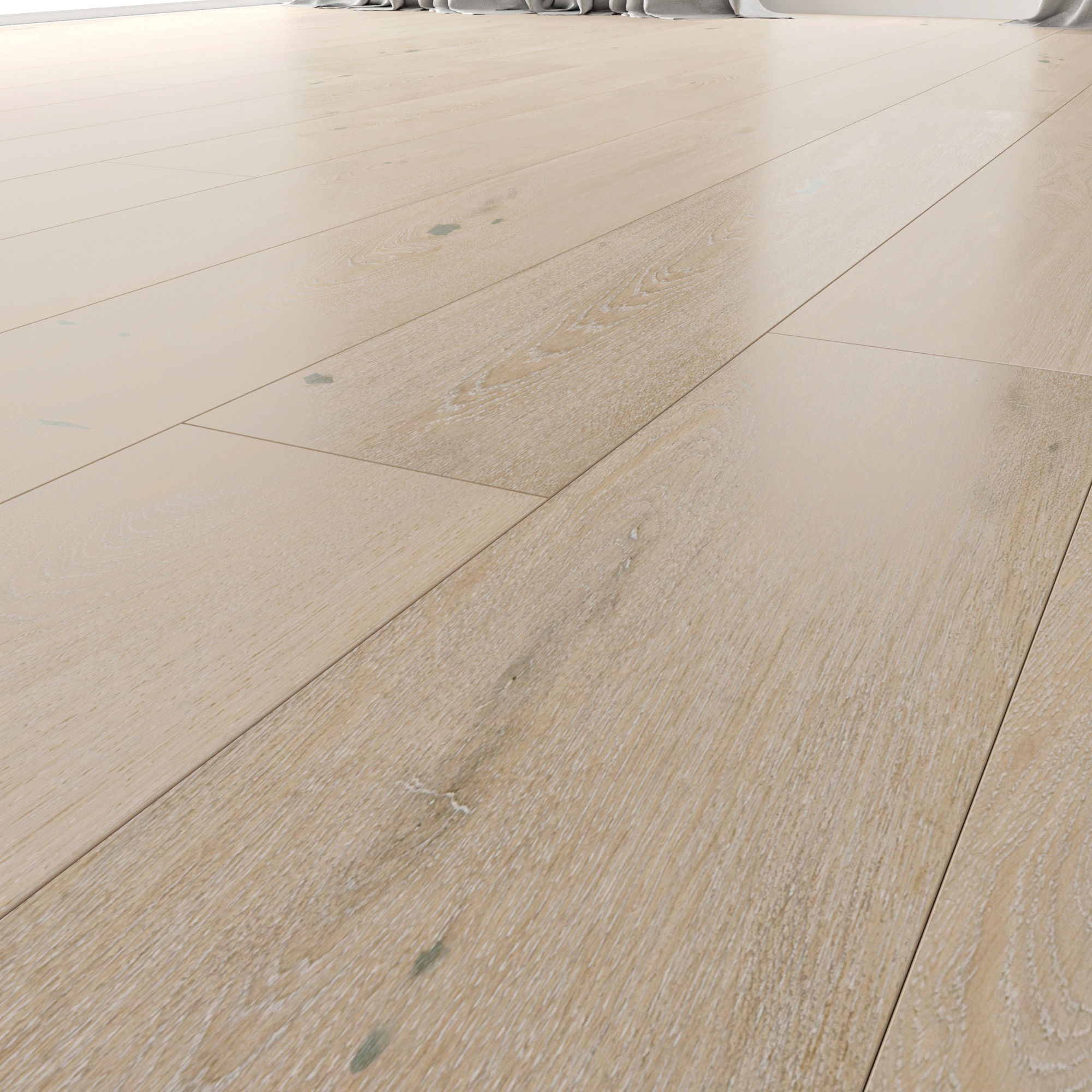Wood floor Oak Merletto Brushed 3D model_2