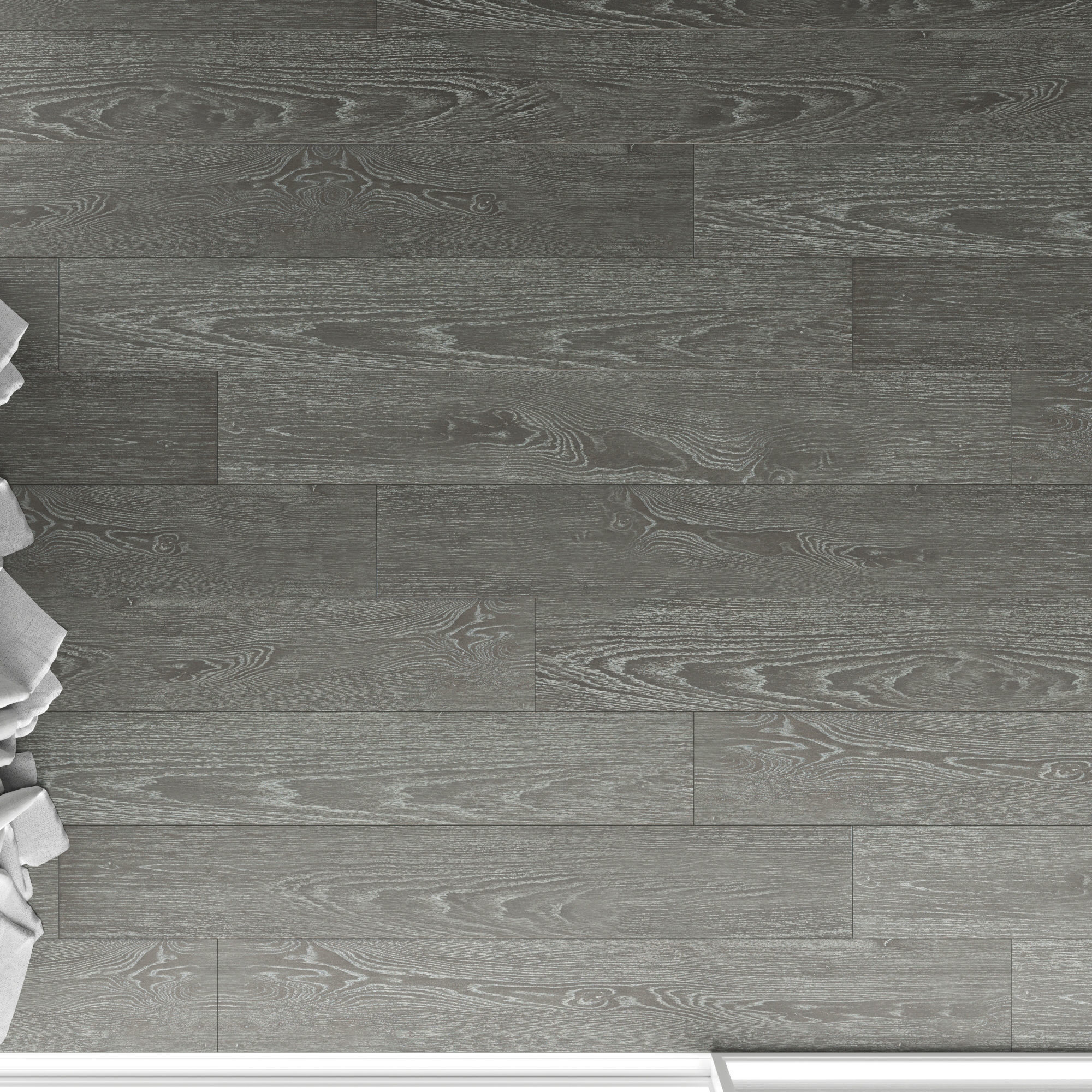 Wood floor Oak Metallic Black Brushed 3D model_1