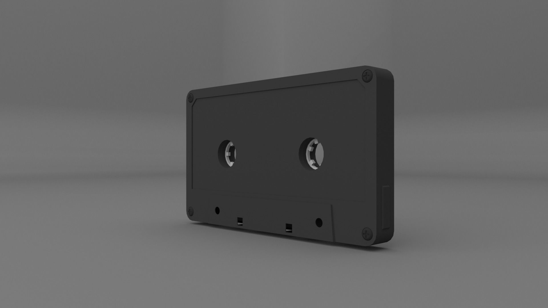Audio Cassette Free low-poly 3D model_1