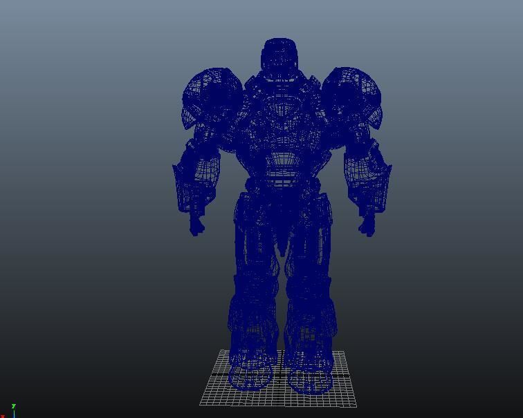 Robot silver 3D model_4