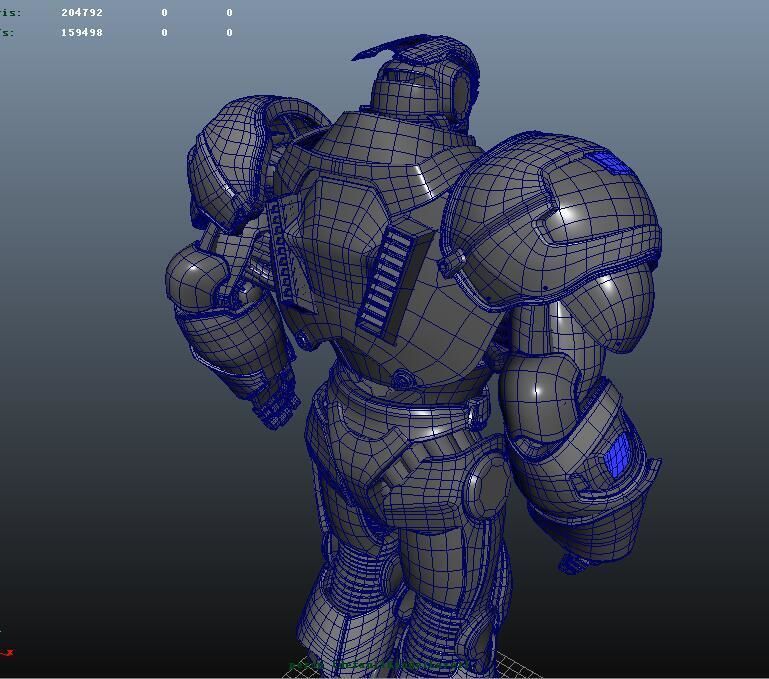 Robot silver 3D model_5