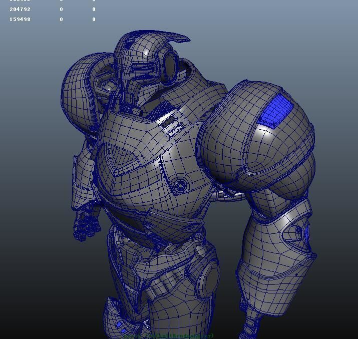 Robot silver 3D model_6