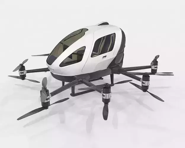Drone Taxi Animated Ehang 216 3D model