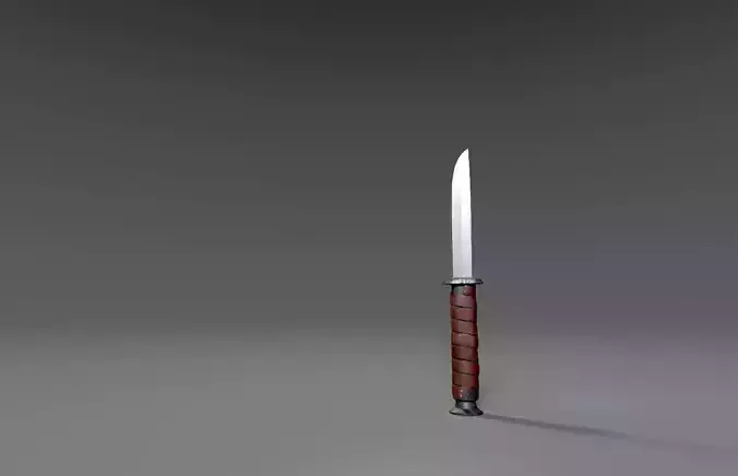 Combat Leather Wrapped Knife 