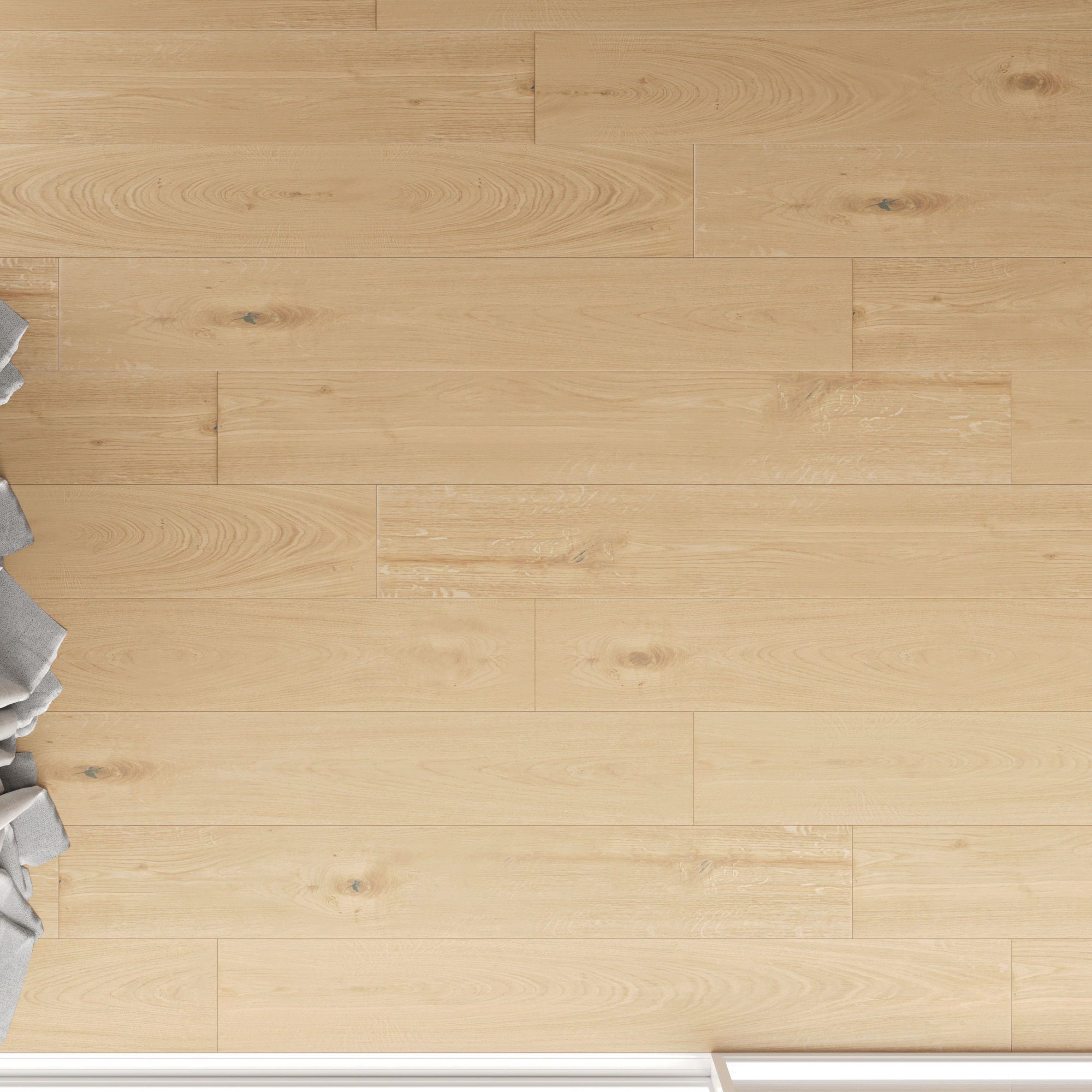 Wood Floor Oak Natural Sanded 3D model_1