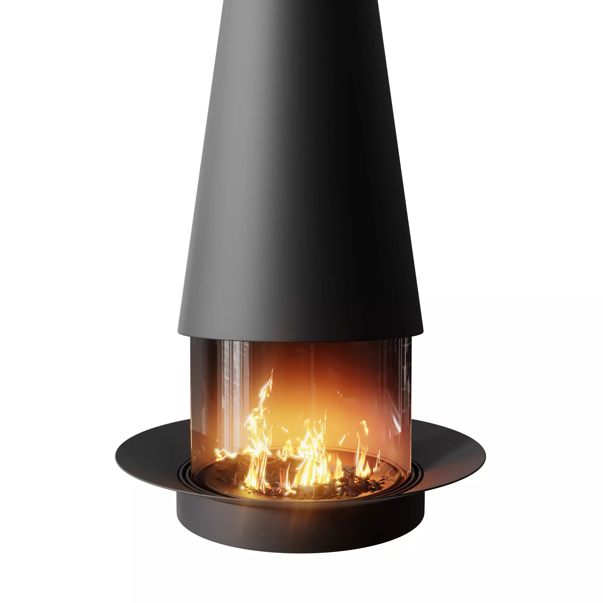 Photorealistic Fireplace Animated CORONA Low-poly 3D model_0