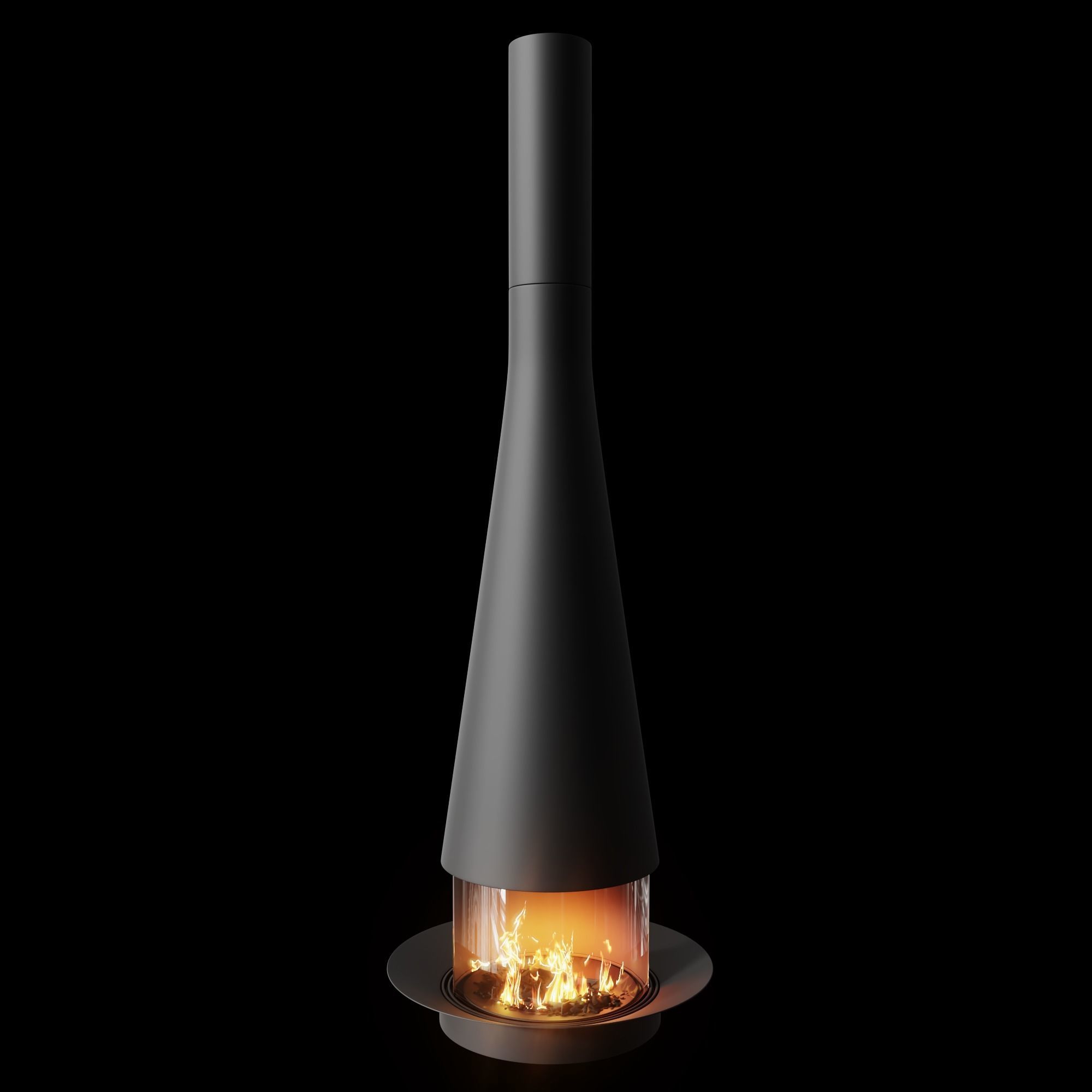 Photorealistic Fireplace Animated CORONA Low-poly 3D model_4
