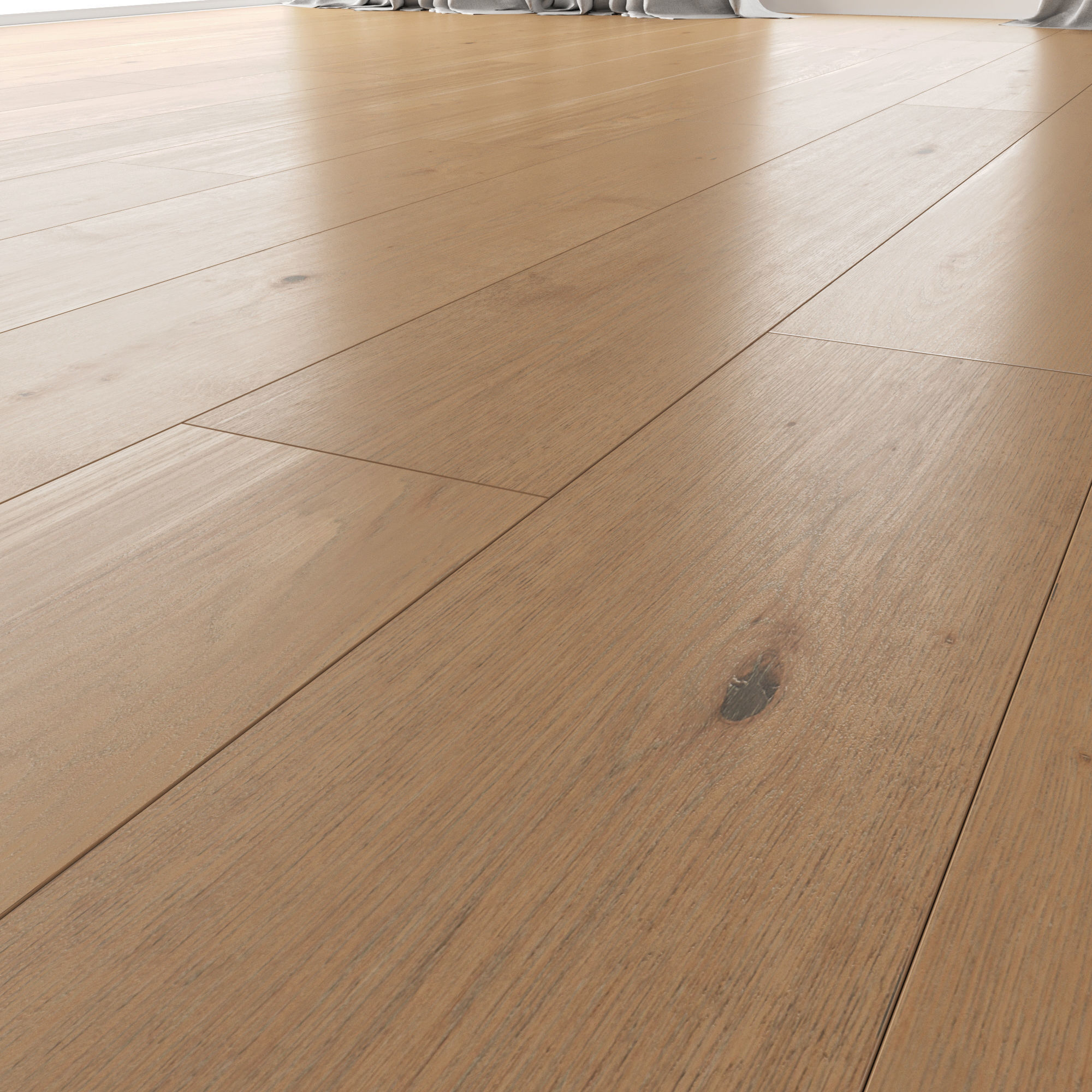 Wood floor Oak Nibl Brushed 3D model_2