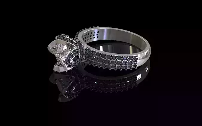 Tulip ring many sizes 3D print model