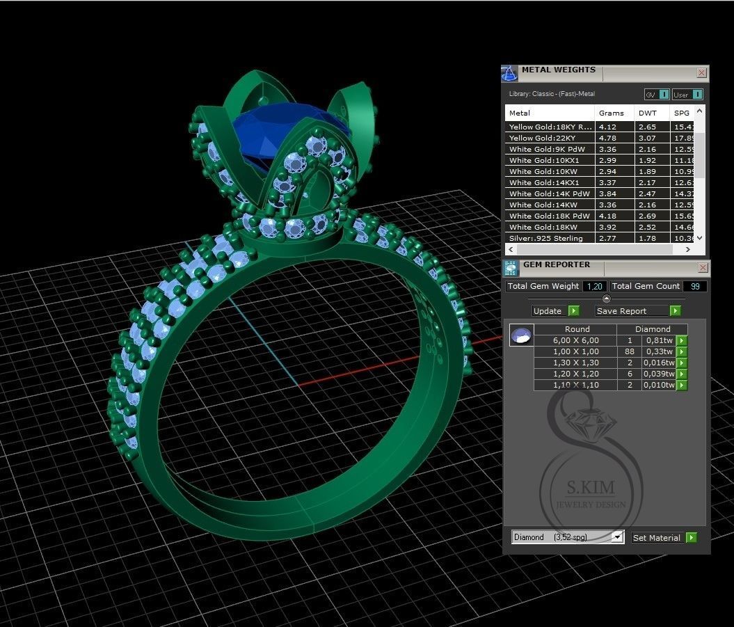 Tulip ring many sizes 3D print model_6