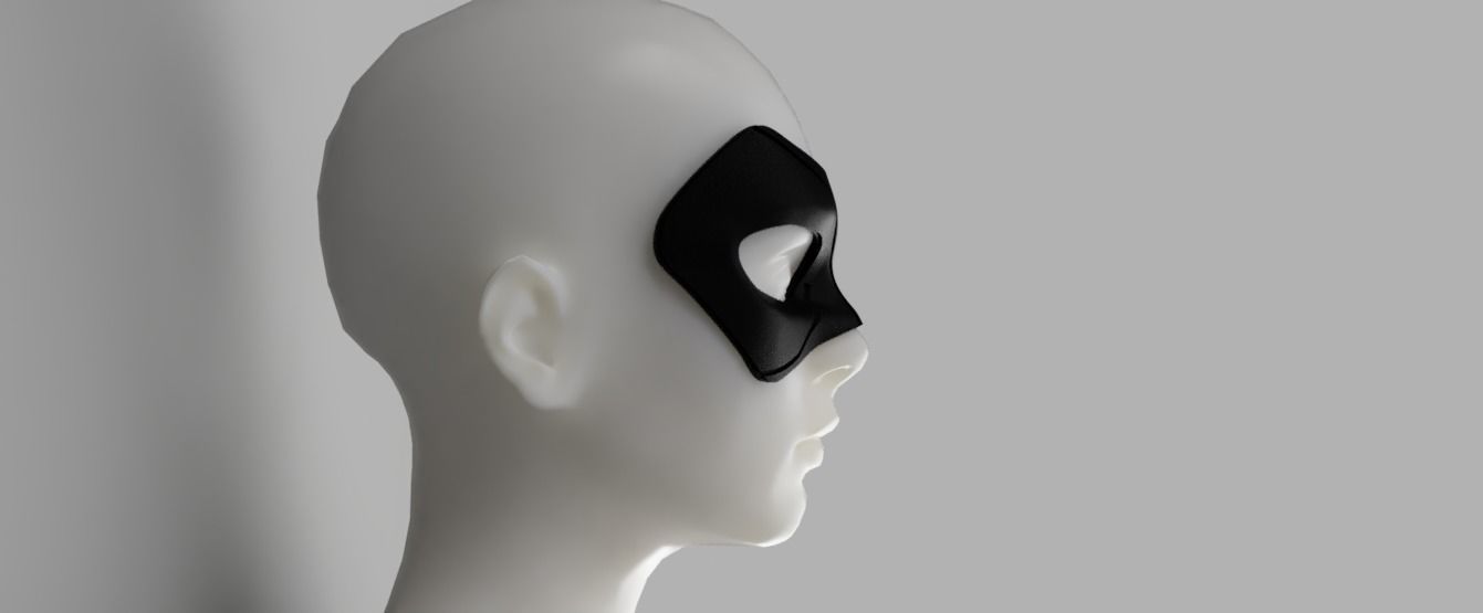 Black Canary Eye Mask 3D print model_3