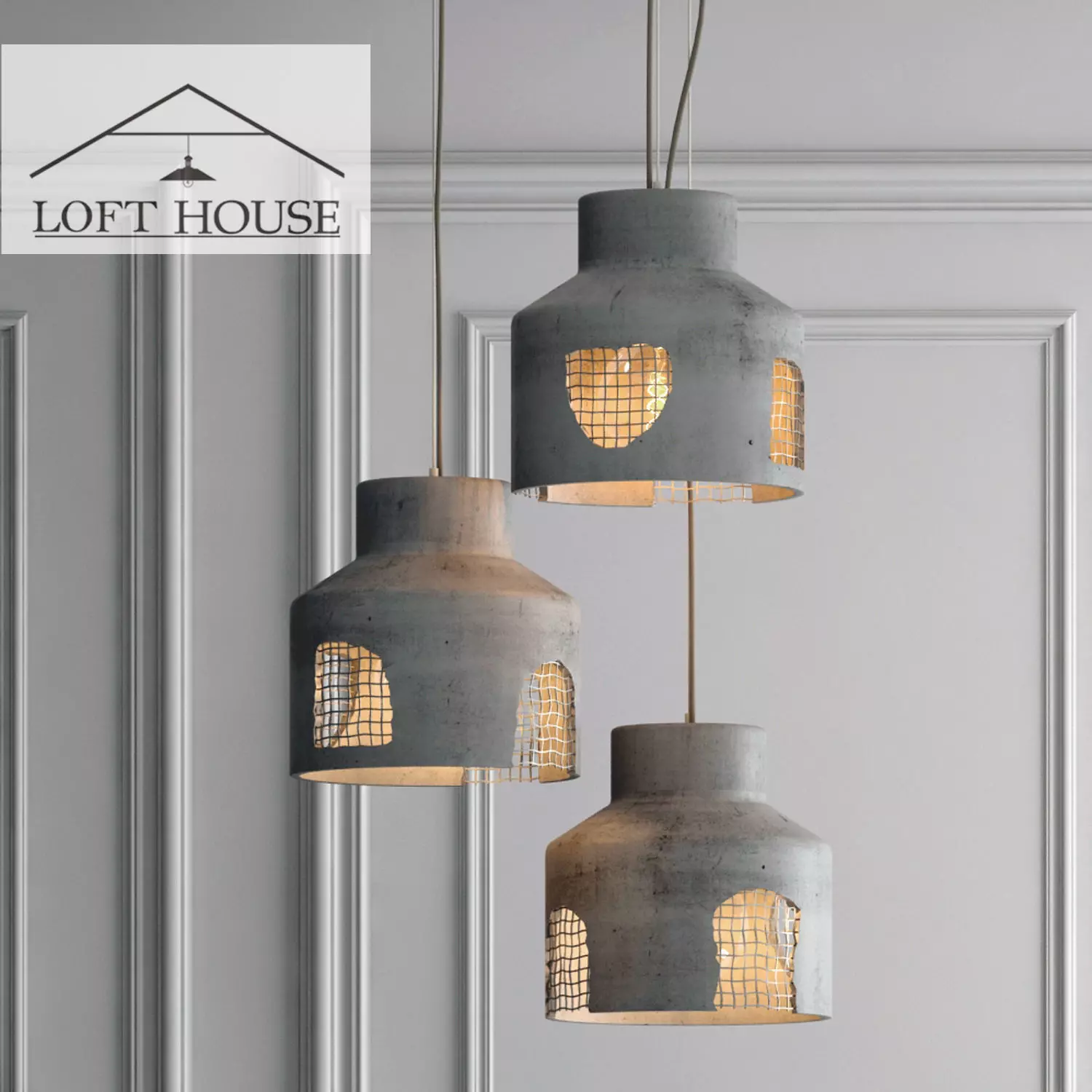 Hanging lamp LOFT HOUSE P-186 3D model_0