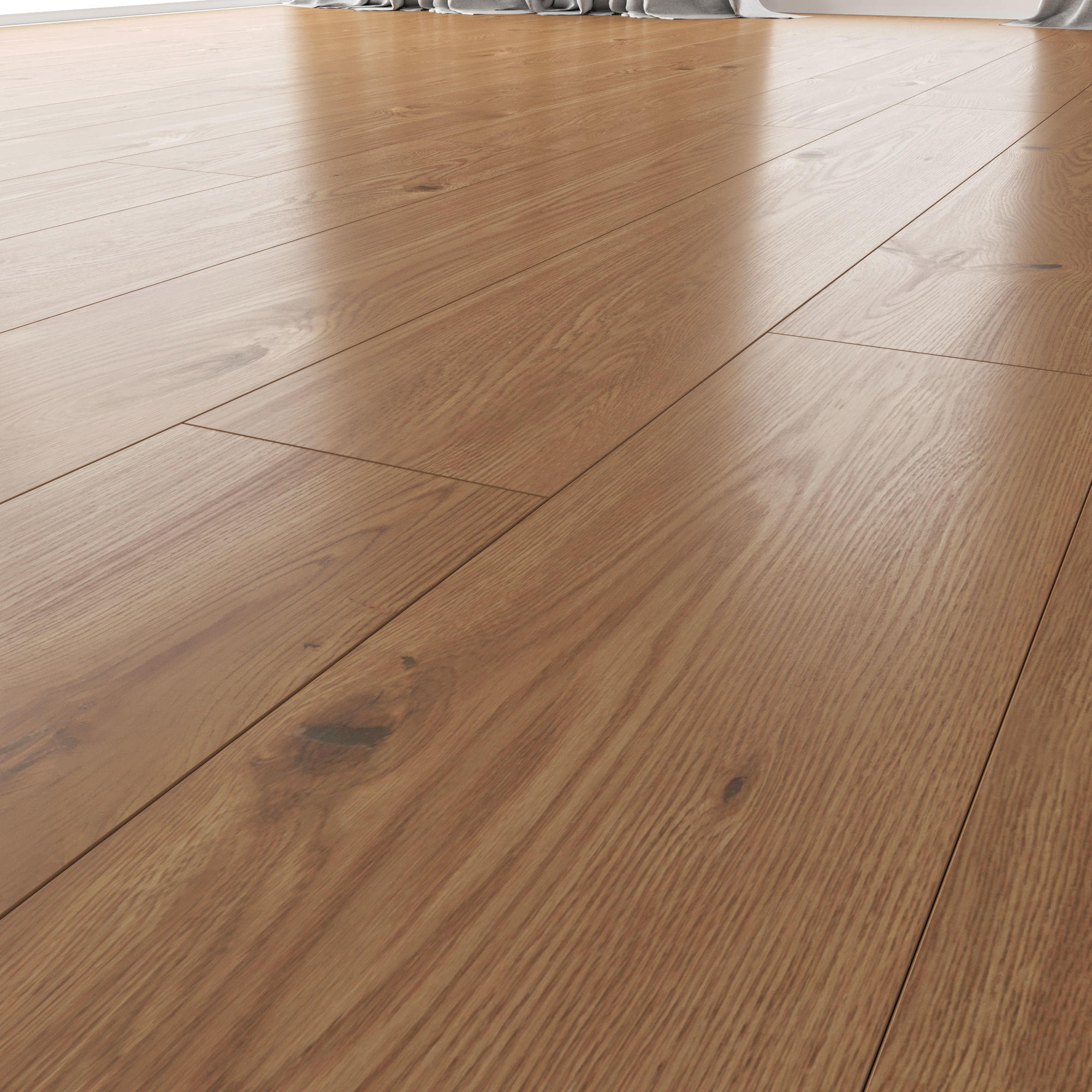 Wood Oak Floor Nut WWL 3D model_2