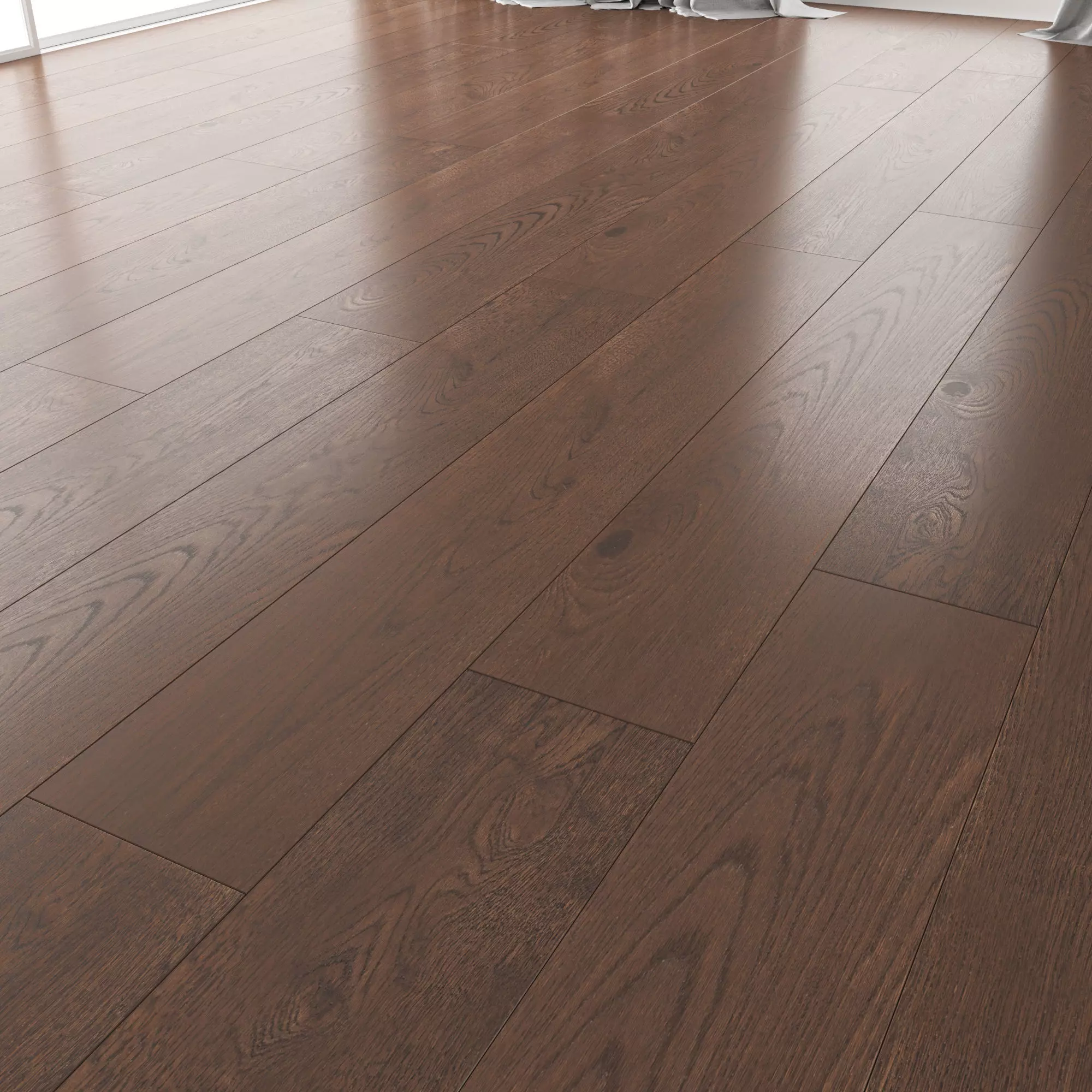 Wood Floor Oak Seal Brown WWL 3D model_0