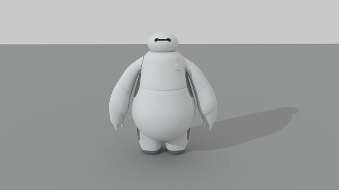 baymax big hero character Free low-poly 3D model