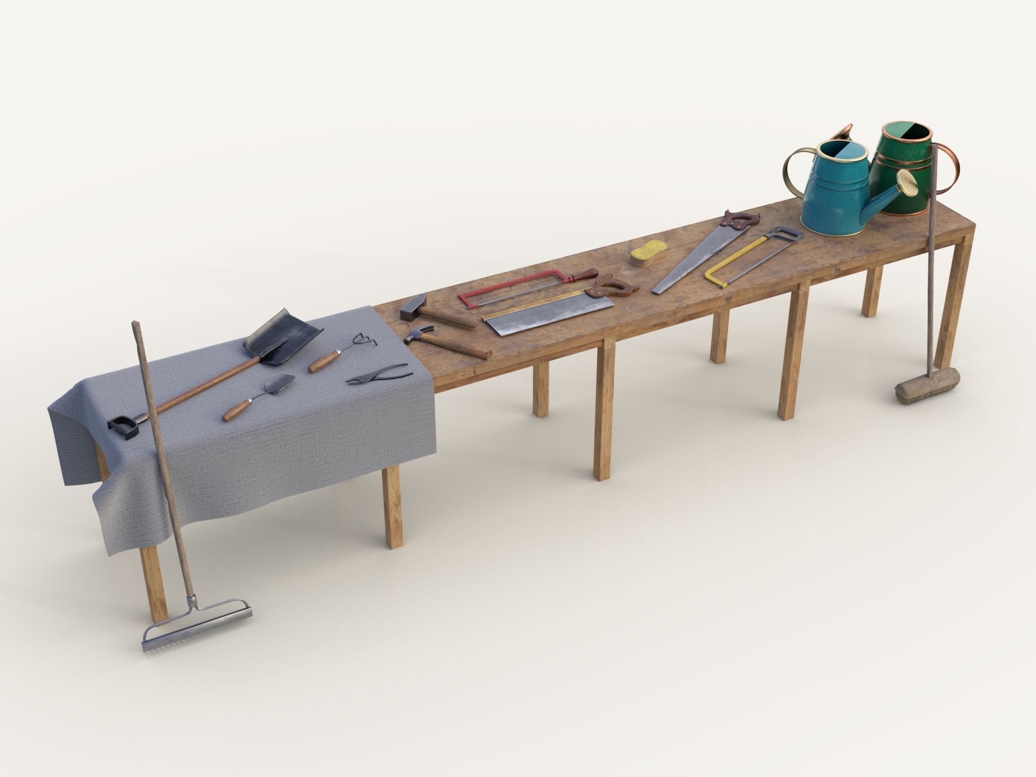 PBR Assets - Farm Tools Low-poly 3D model_4