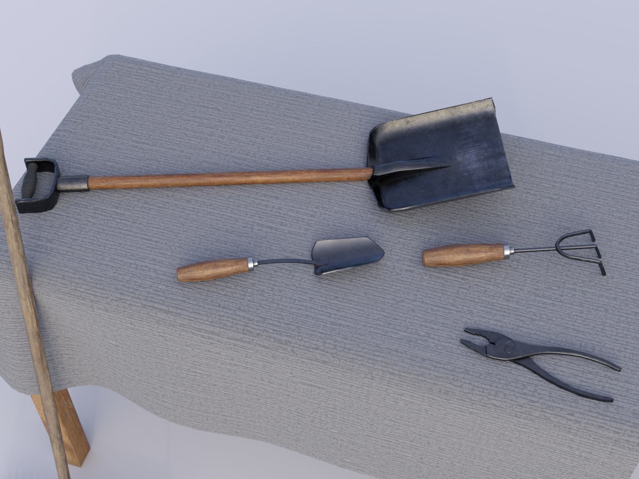 PBR Assets - Farm Tools Low-poly 3D model_12