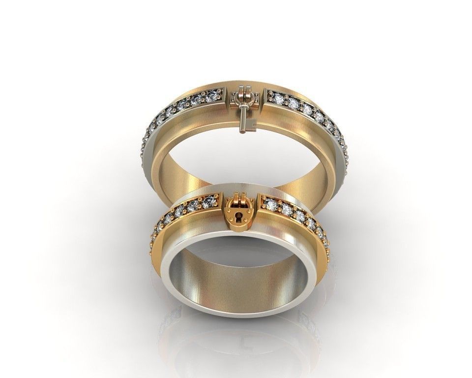 Wedding Rings 3D print model_1