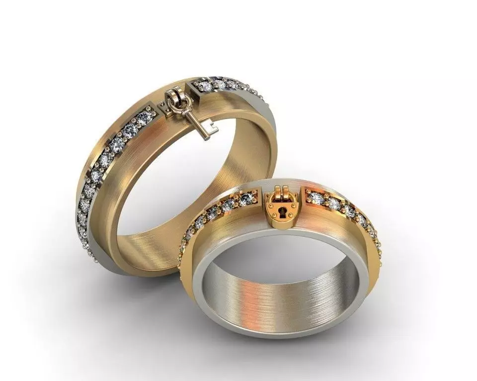 Wedding Rings 3D print model_0