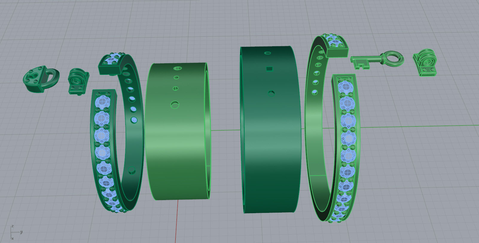 Wedding Rings 3D print model_3