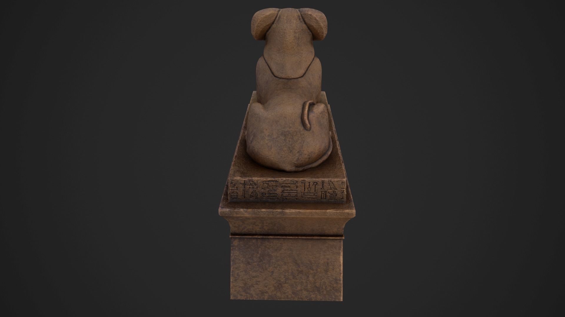 Criosphinx egyptian sphinx statue Low-poly 3D model_4