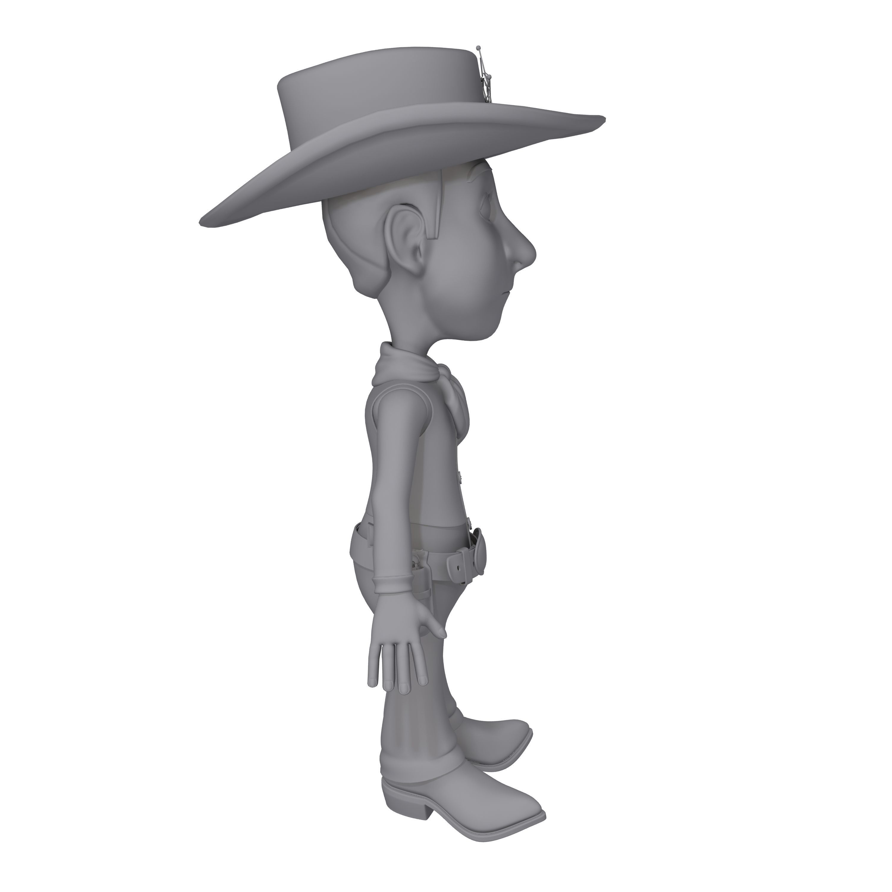 Cowboy Cartoon 3D model_9