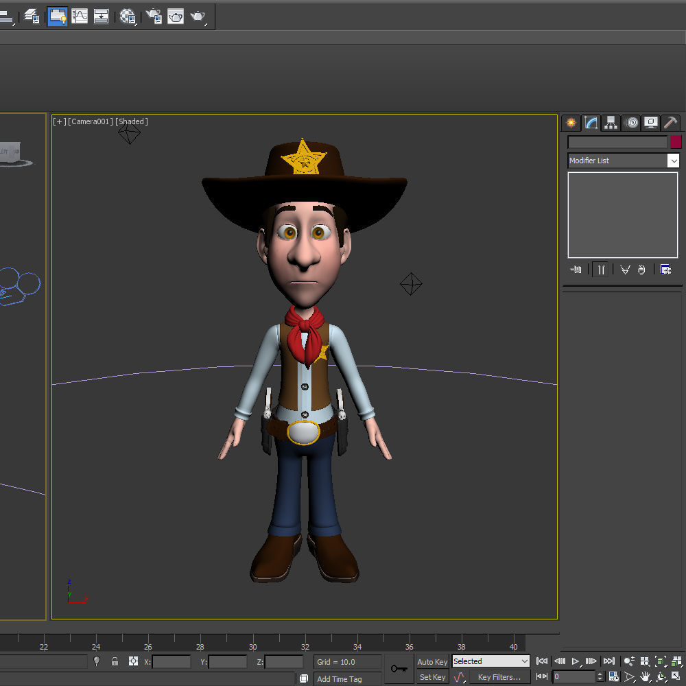 Cowboy Cartoon 3D model_15