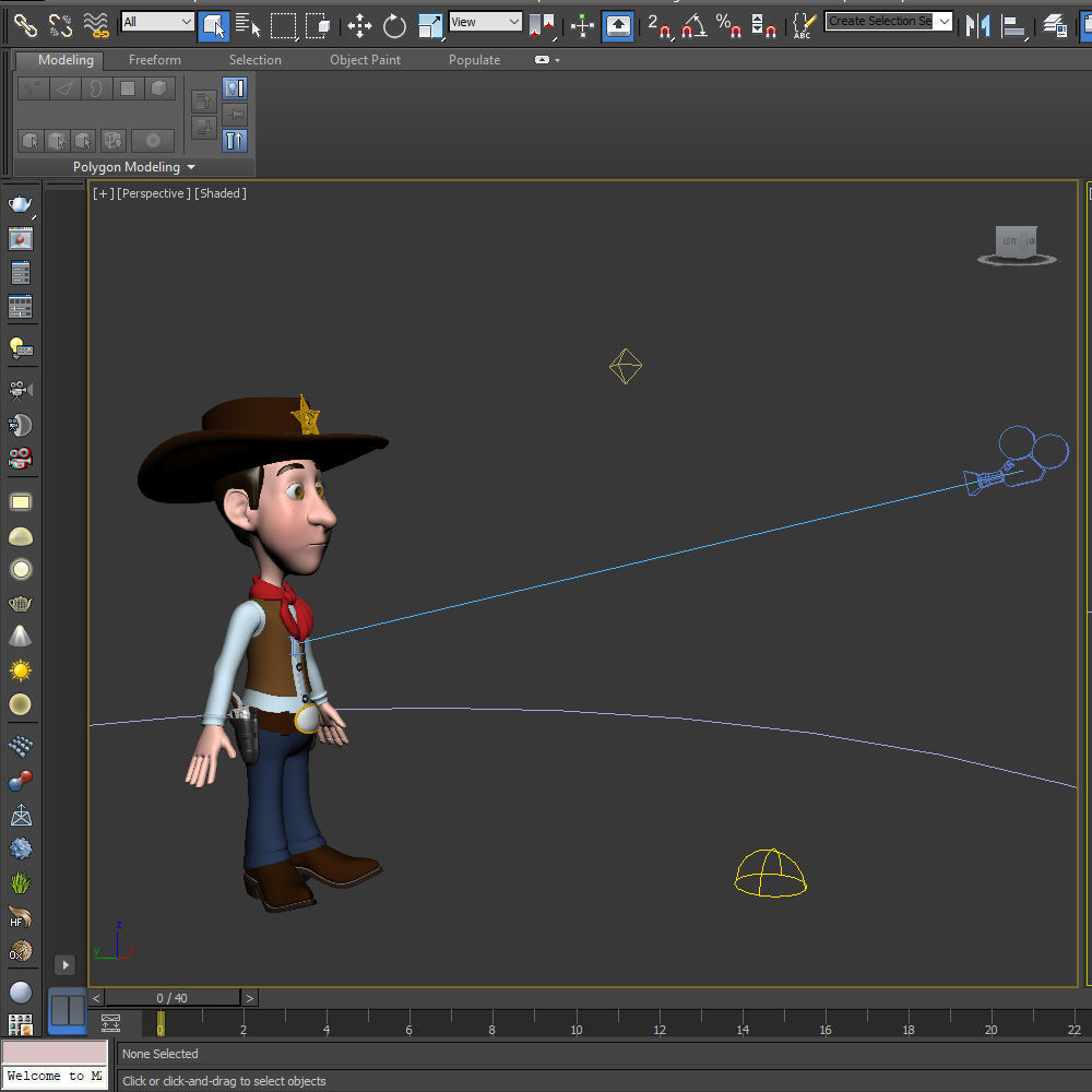 Cowboy Cartoon 3D model_14