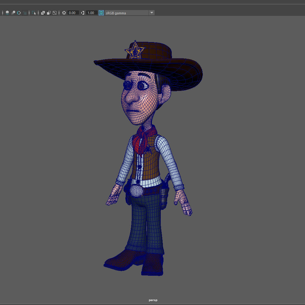 Cowboy Cartoon 3D model_13