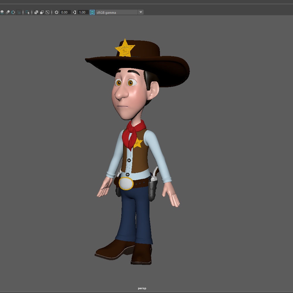 Cowboy Cartoon 3D model_12