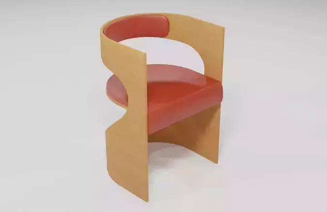 Cylinder Shaped wooden chair