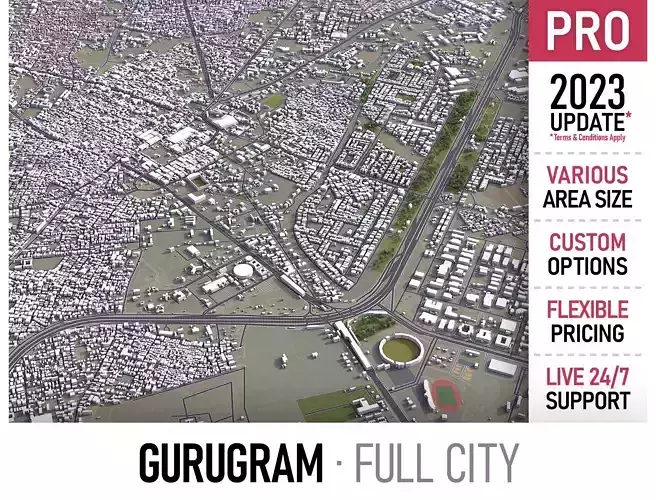 Gurugram Low-poly 3D model