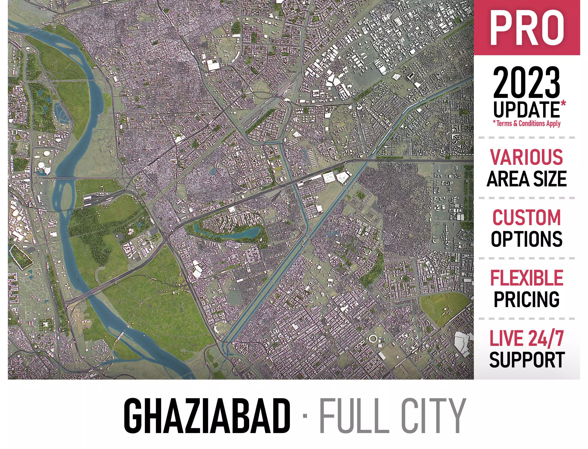 Ghaziabad Low-poly 3D model_0