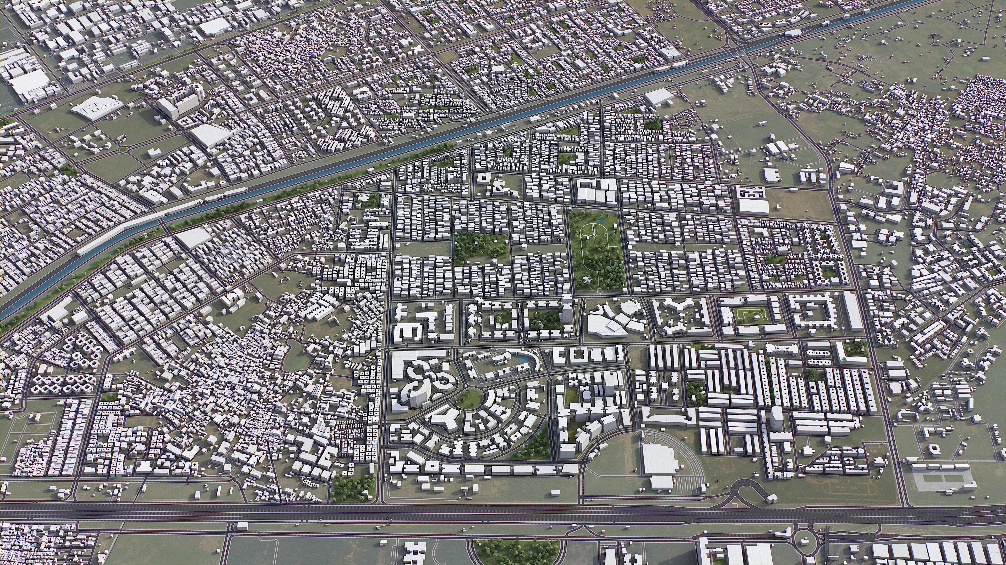 Ghaziabad Low-poly 3D model_5