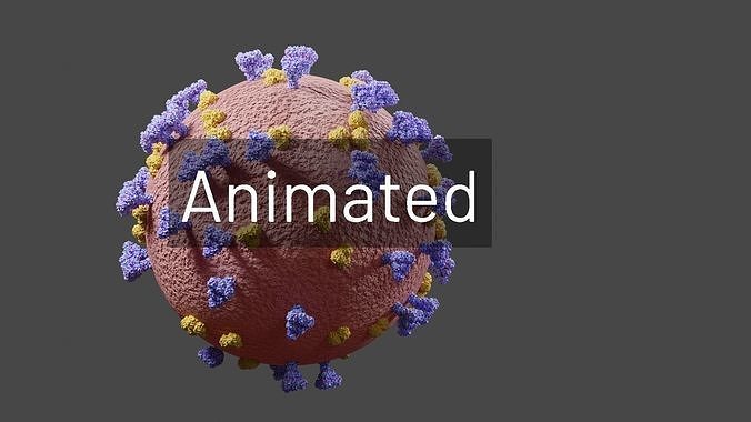 corona virus with animation Free 3D model
