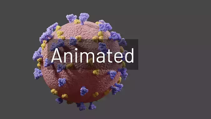 corona virus with animation Free 3D model