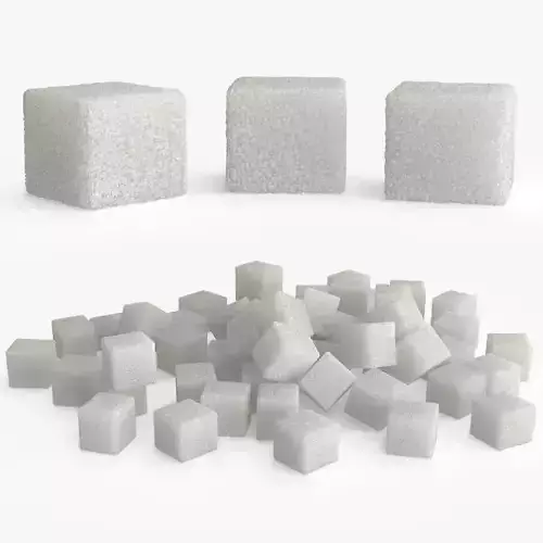 Pieces Of White Sugar 3D model
