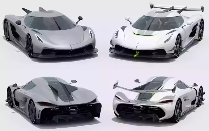  Koenigsegg Jesko and Jesko Absolut 3D Model Collection