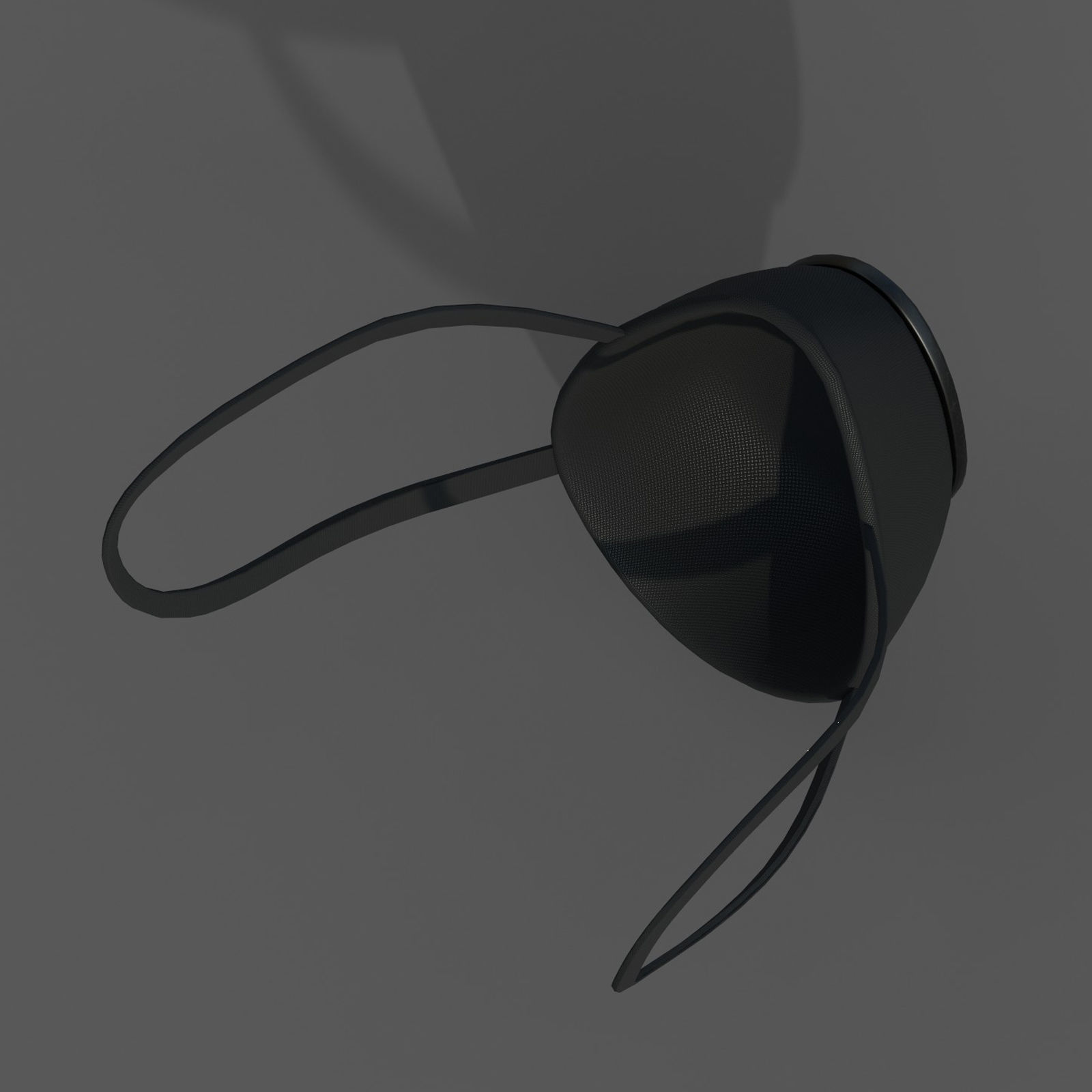 Gas mask helmet respirator plastic  Low-poly 3D model_7