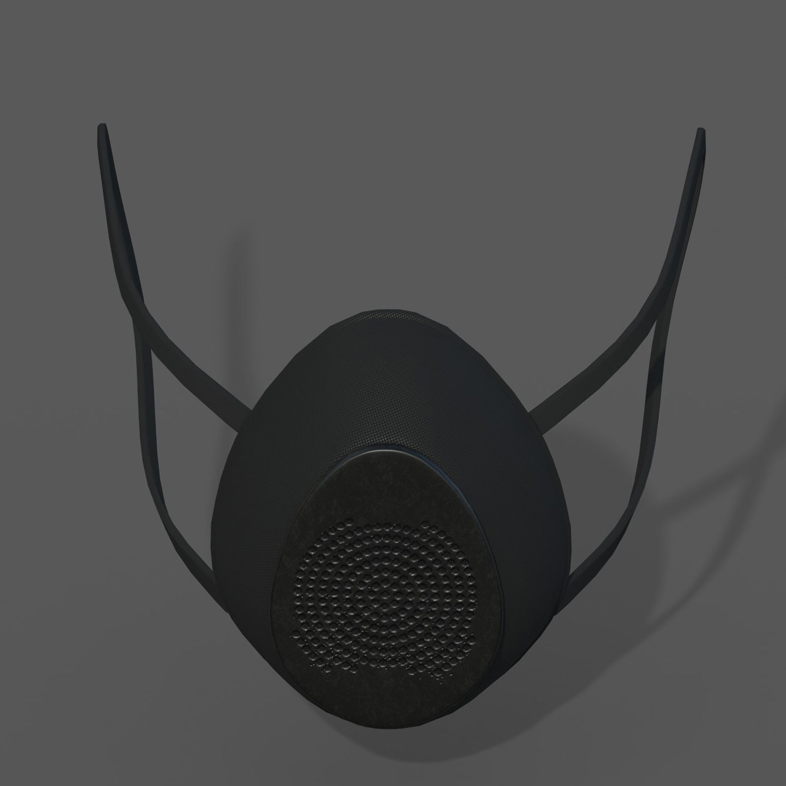 Gas mask helmet respirator plastic  Low-poly 3D model_1