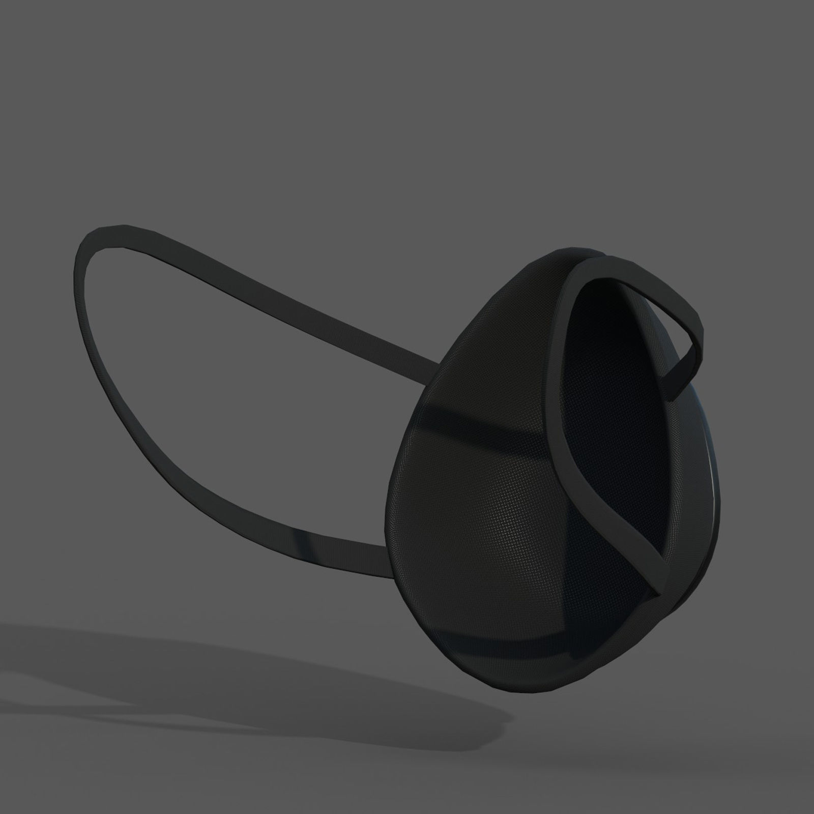 Gas mask helmet respirator plastic  Low-poly 3D model_5