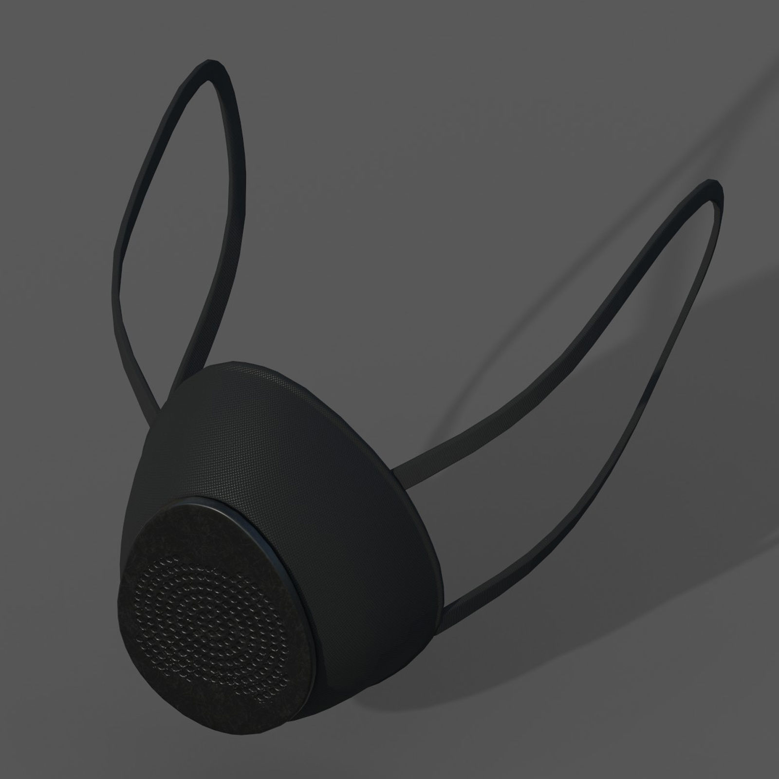 Gas mask helmet respirator plastic  Low-poly 3D model_6