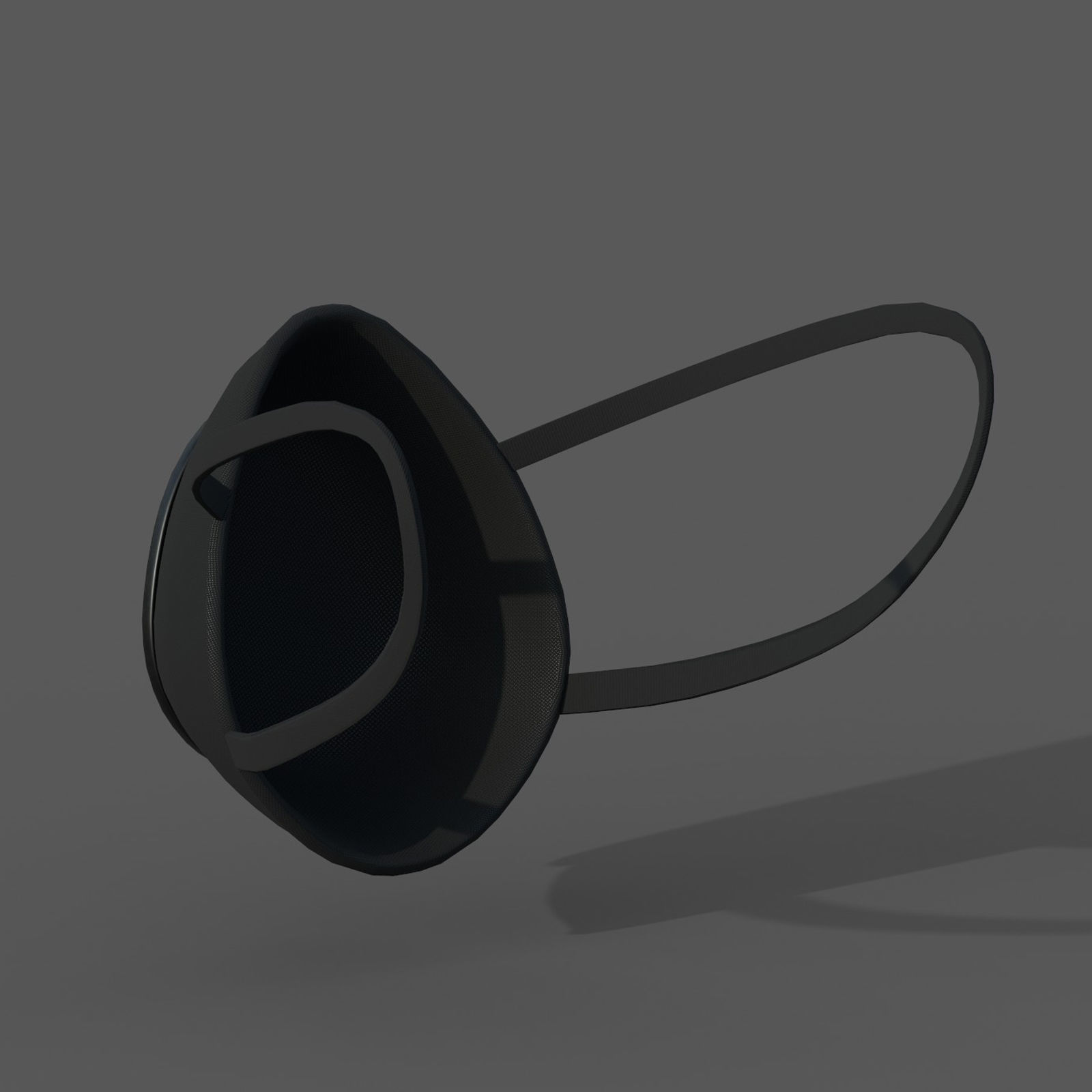 Gas mask helmet respirator plastic  Low-poly 3D model_4