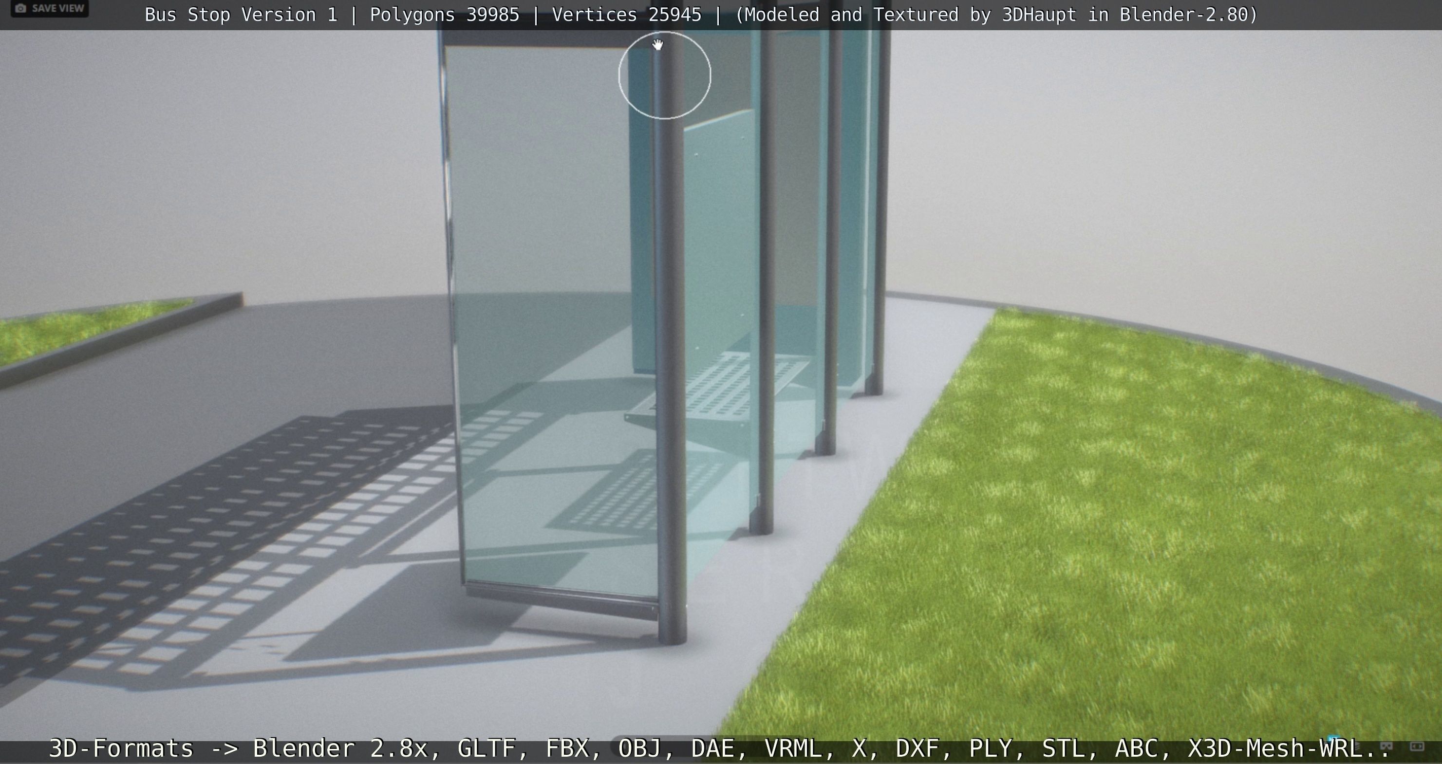 Bus Stop Version 1 Low-poly 3D model_22