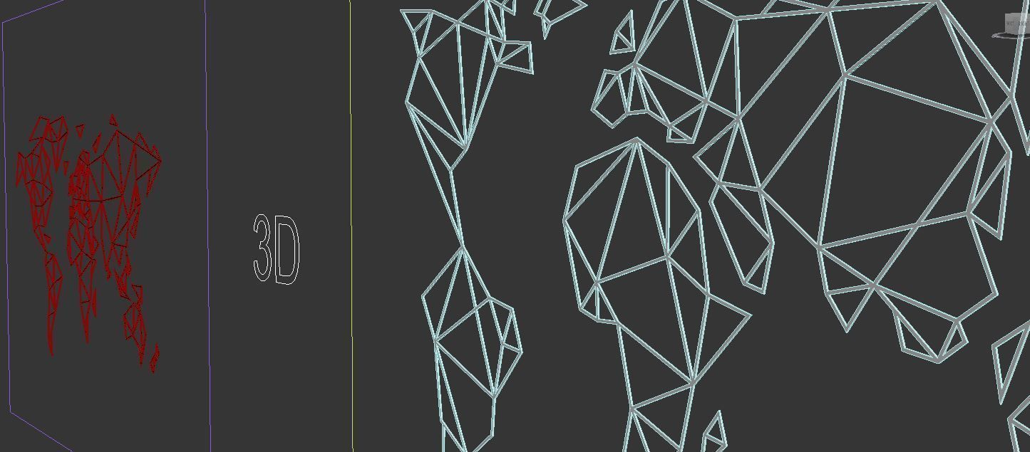 World Map Wall Decoration 3D model_4