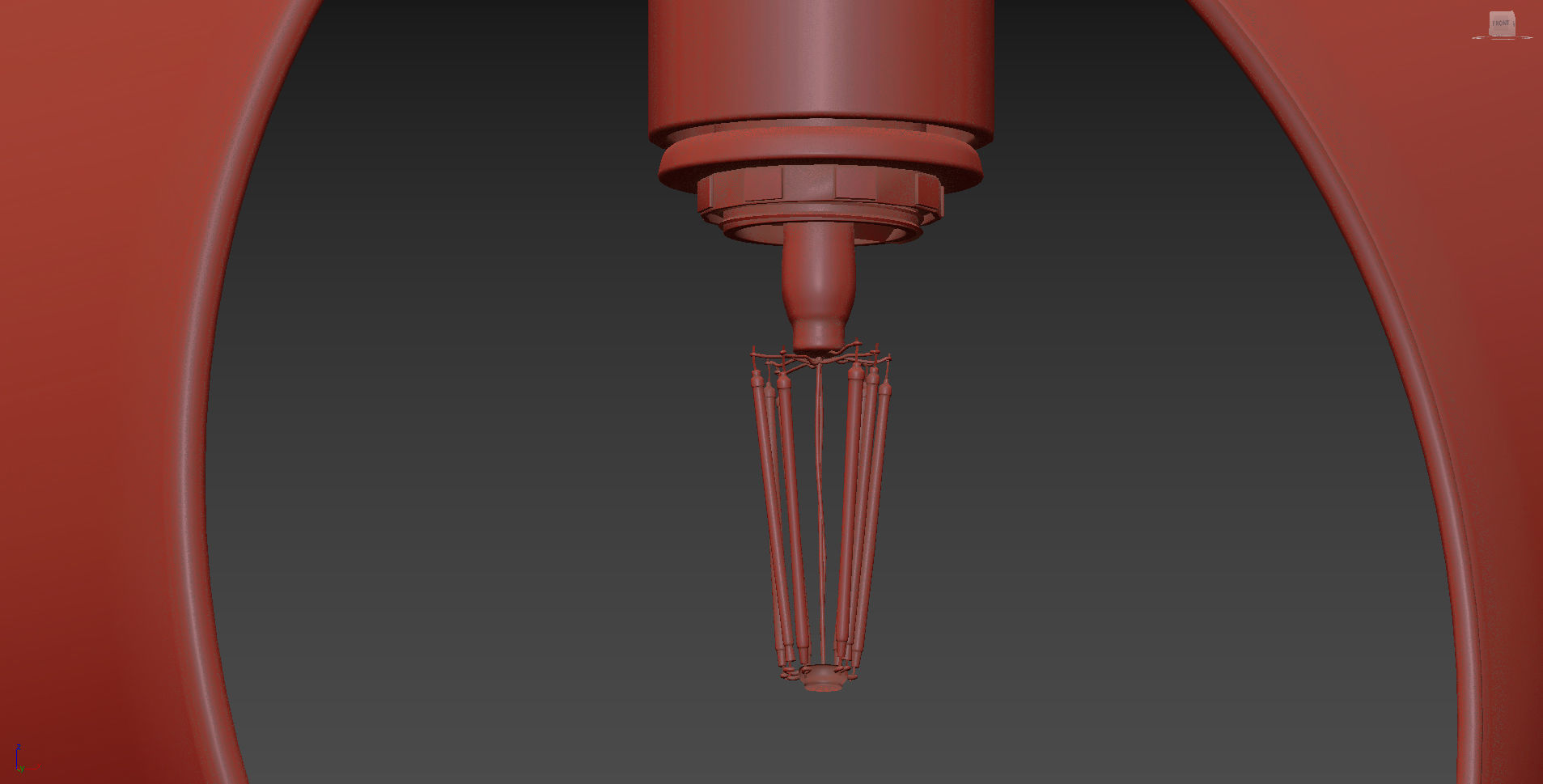 ARA GOLD RING PENDANT LAMP 3D model_5