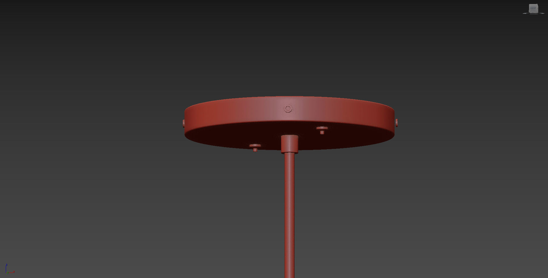 ARA GOLD RING PENDANT LAMP 3D model_4