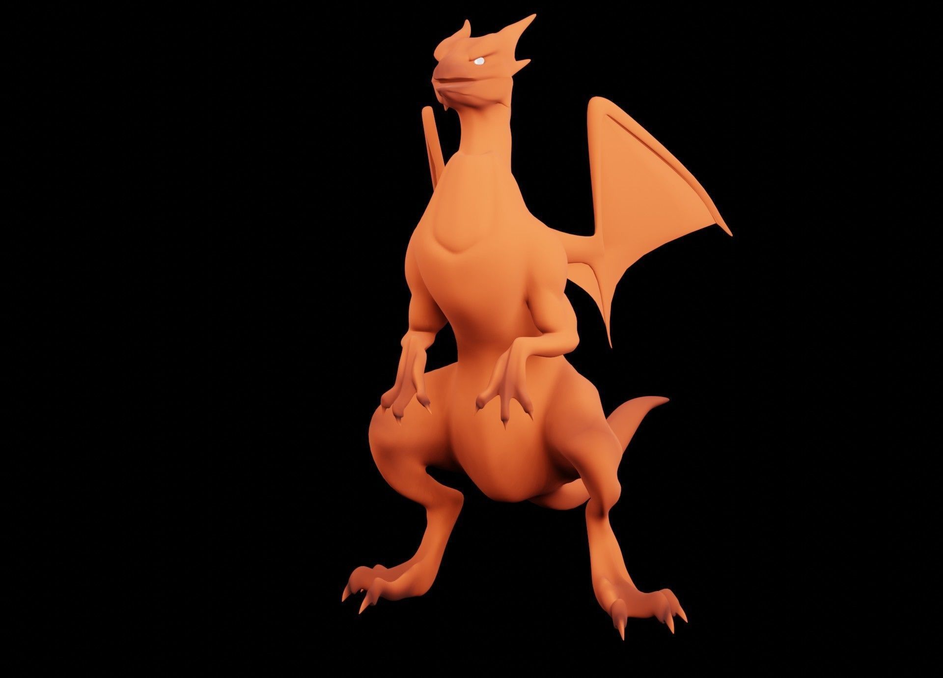 Lowpoly Rigged Flying Dragon Low-poly 3D model_30